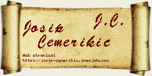 Josip Čemerikić vizit kartica